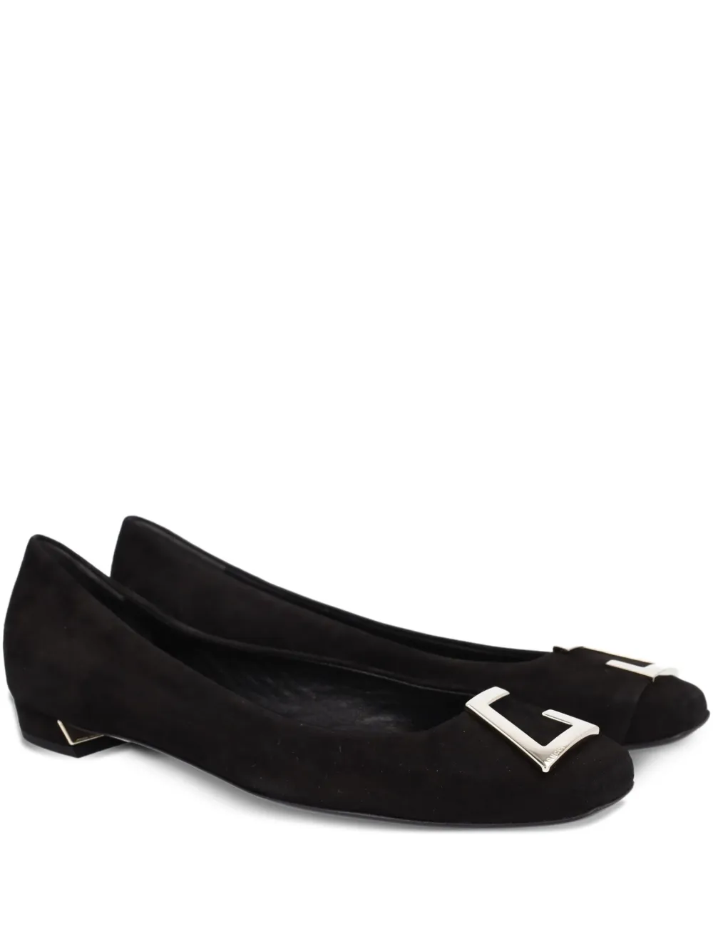 Gucci Pre-Owned suede ballet flats | Black | Image 1