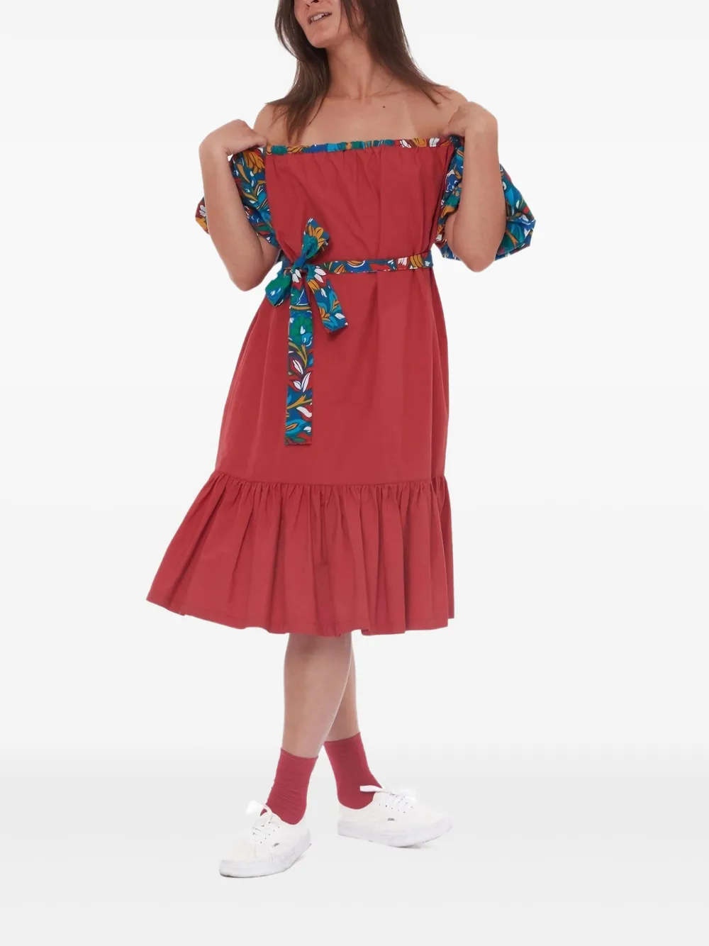 Saint Laurent Pre-Owned 1970s Rive Gauche midi-jurk - Rood