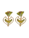 Nina Ricci heart-shaped dangle earrings - Green