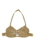 La Perla Vintage 1990s woven cropped top - Gold