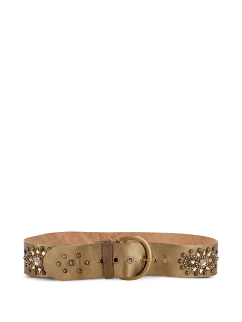 Vintage leather maxi belt