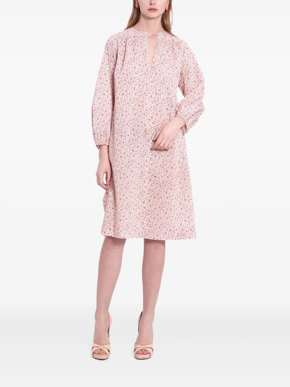 Emanuel Ungaro Pre-Owned vestido midi con estampado Freedom | rosado | Image 1