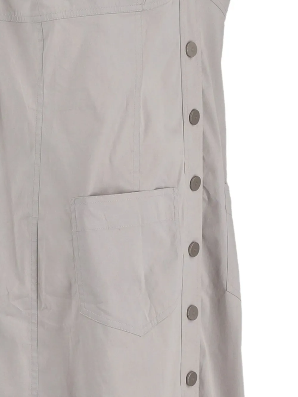 Pre-owned Chanel 2000s Cotton-blend Dress In Gray