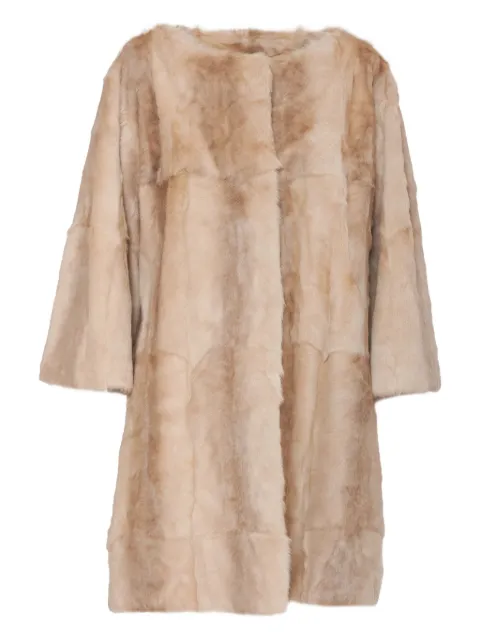 Vintage pre-owned round-neck coat 