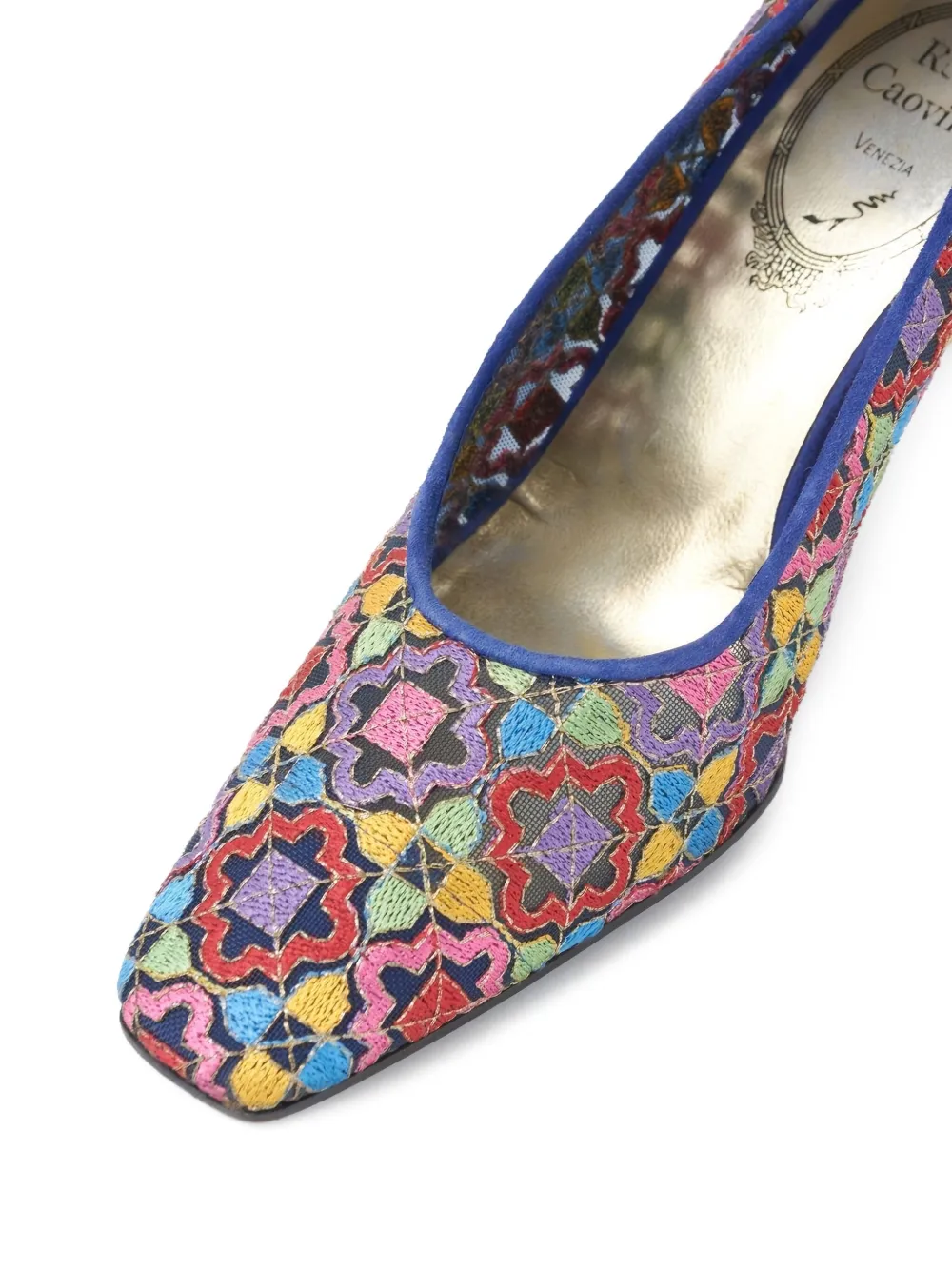 Pre-owned René Caovilla 1980s Suede Pumps In Blue