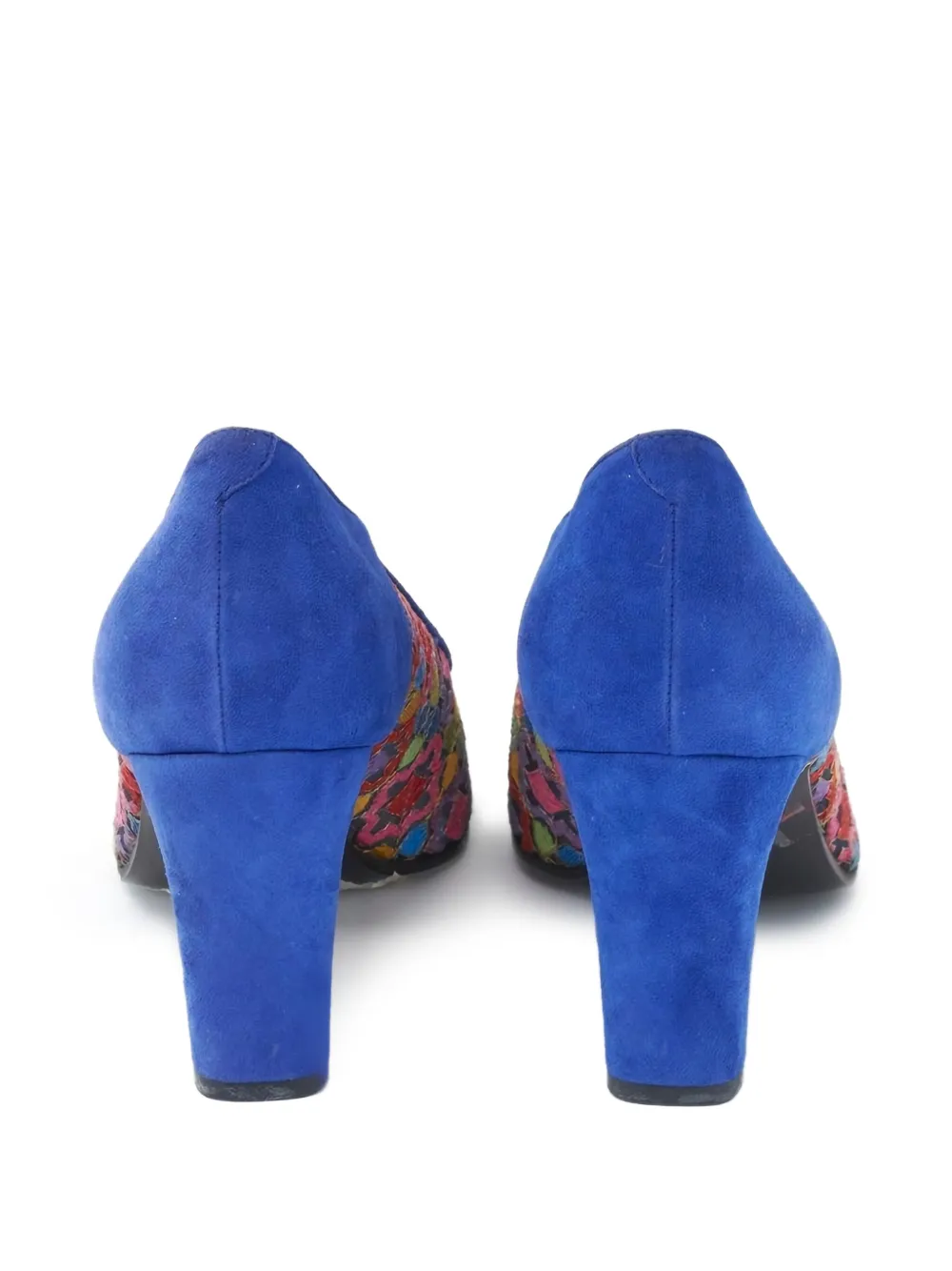 Pre-owned René Caovilla 1980s Suede Pumps In Blue