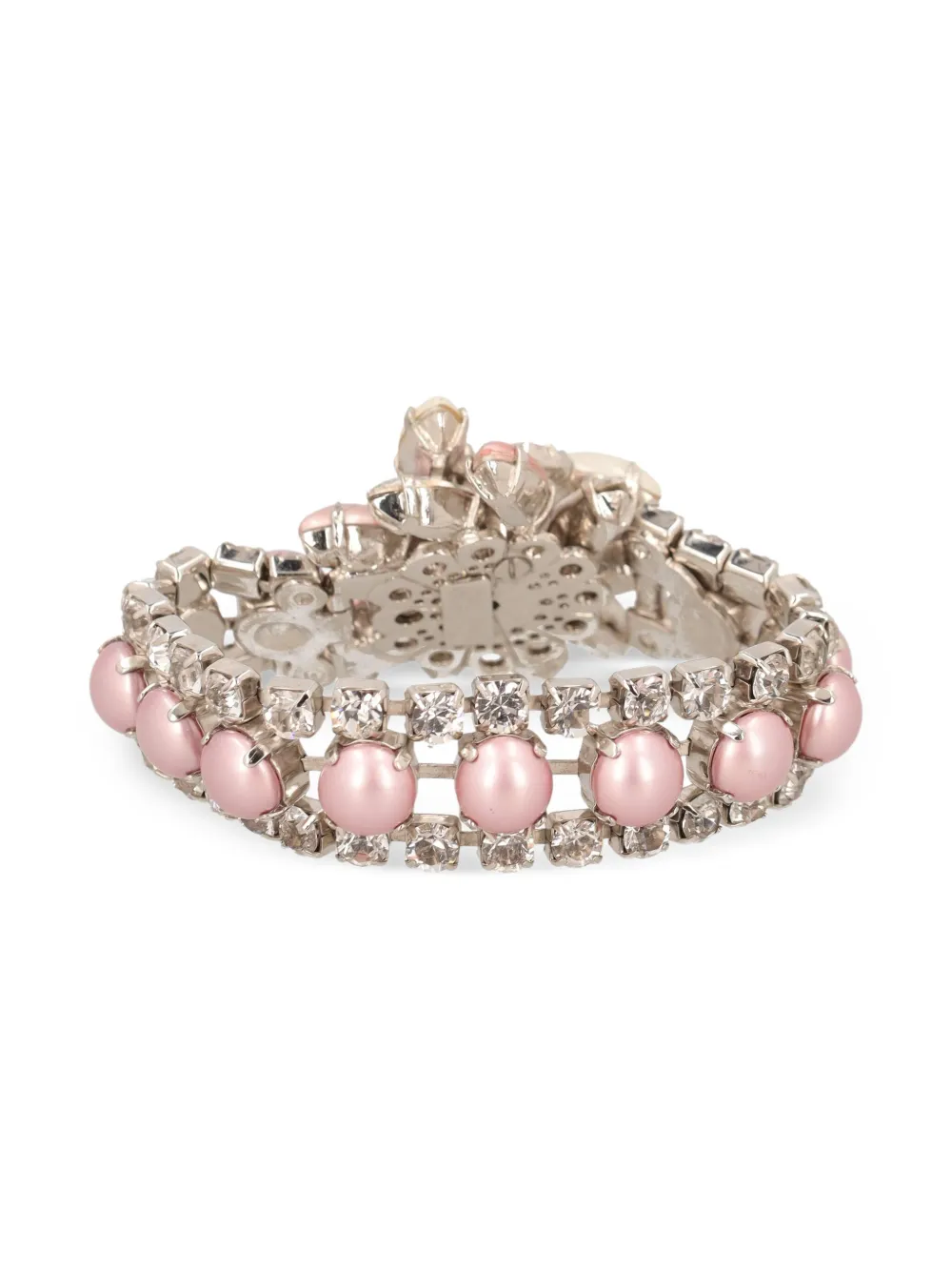 Miu Miu Pre-Owned stone-embellished bracelet | Silver | Image 1