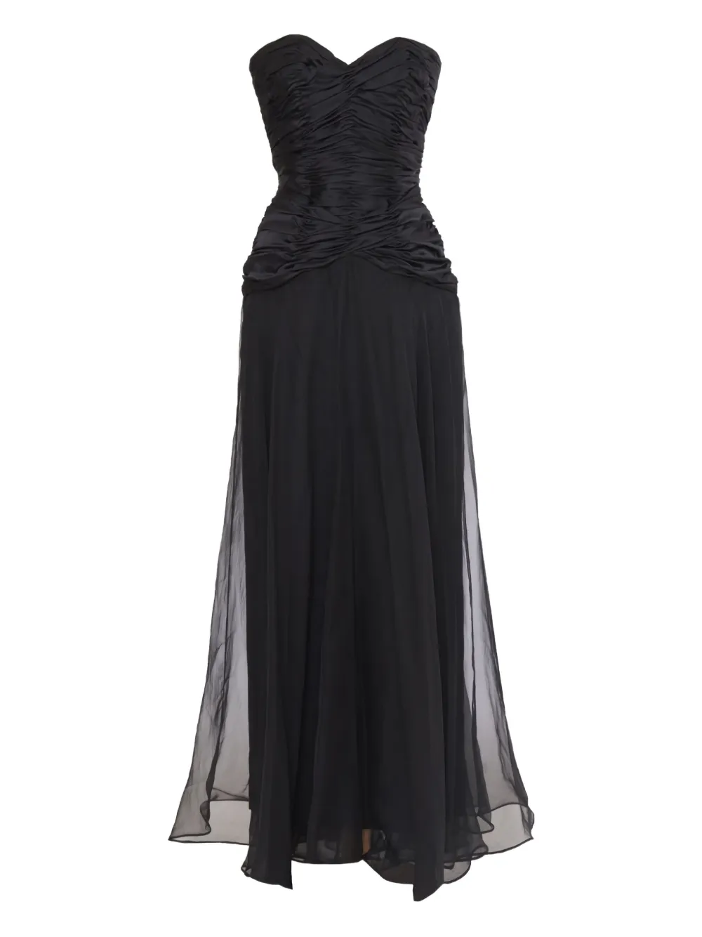 draped silk dress