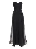Vicky Tiel Couture Vintage draped silk dress - Black
