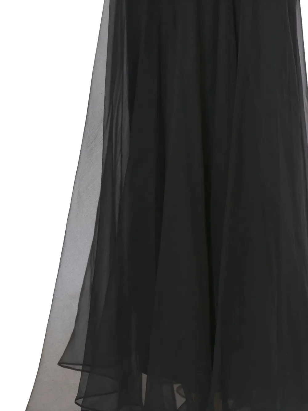 Vicky Tiel Couture Vintage draped silk dress - Zwart