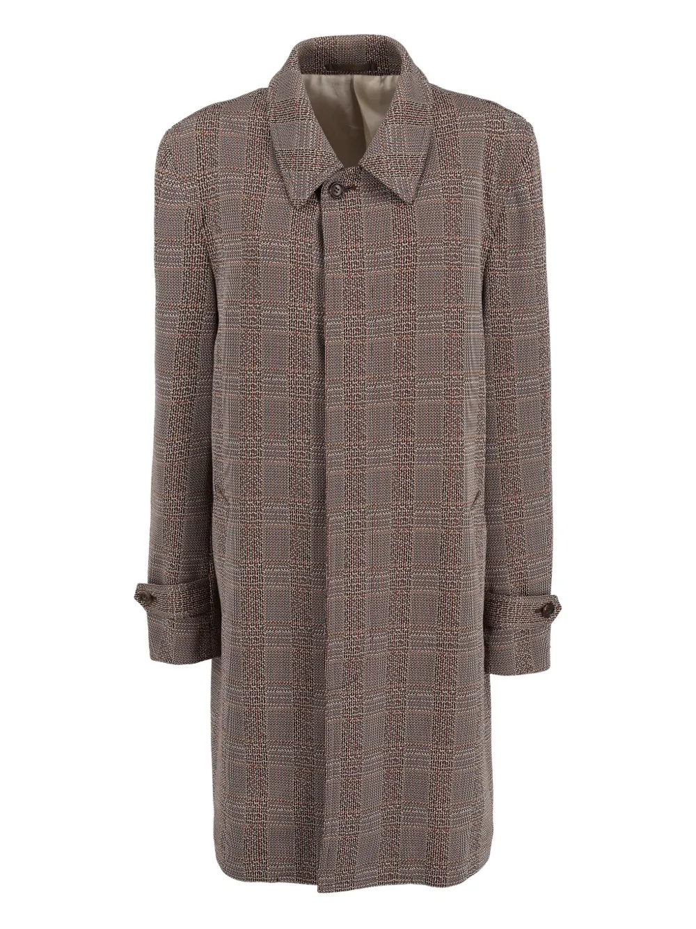 Comme Des Garçons Pre-Owned checked coat | Brown | Image 1