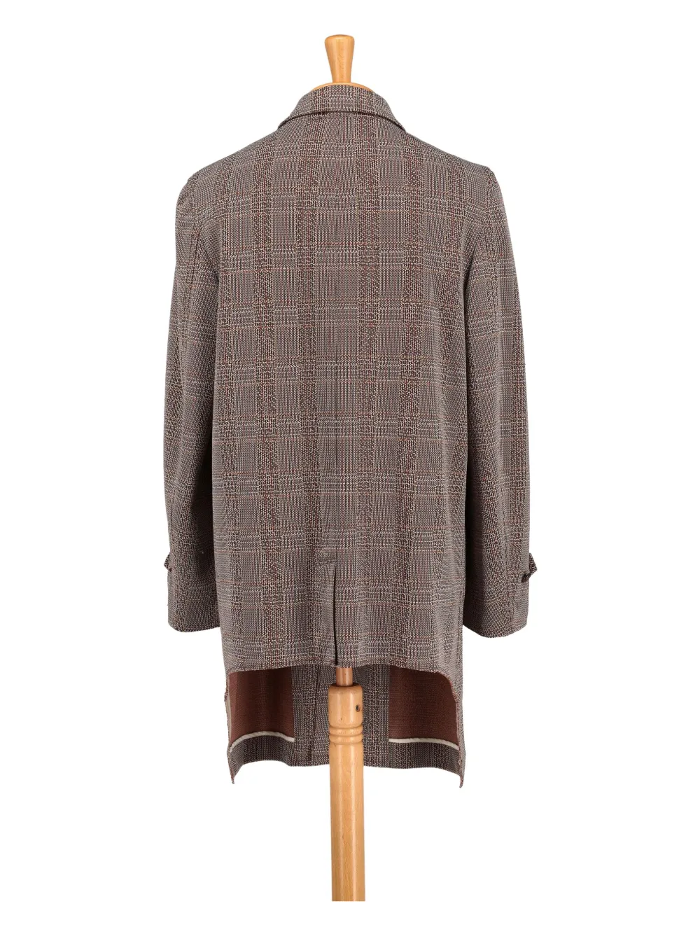 Pre-owned Comme Des Garçons Checked Coat In Brown