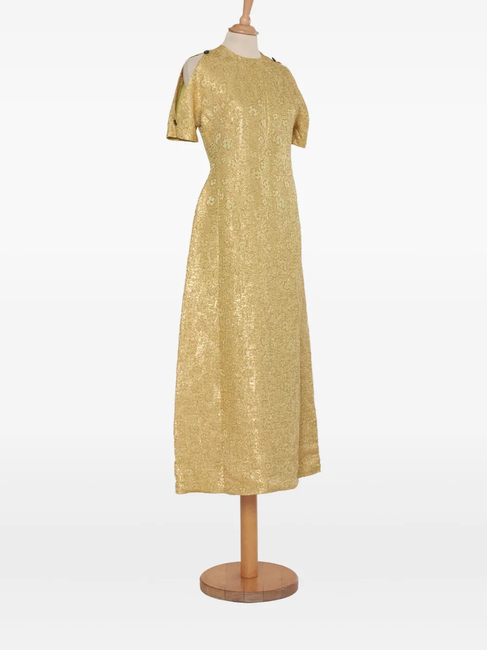 Pre-owned Vintage 1960s Brocade Maxi Dress