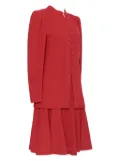 Vintage wool crepe suit - Red