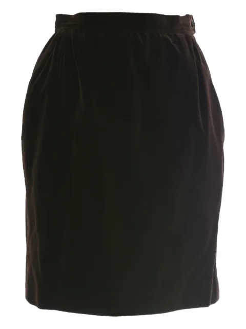 Saint Laurent Pre-Owned 벨벳 스커트