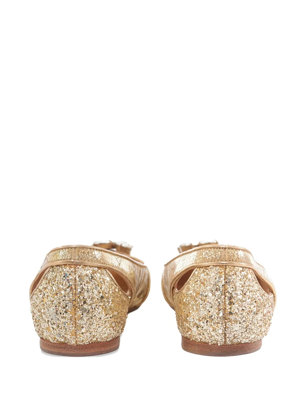 Pre-owned Miu Miu Glitter-detail Ballet Flats