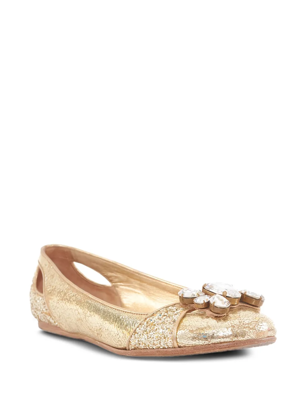 Miu Miu Pre-Owned Ballerinas mit Glitter-Detail | Image 2