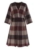 Gucci Pre-Owned plaid midi dress - Brown