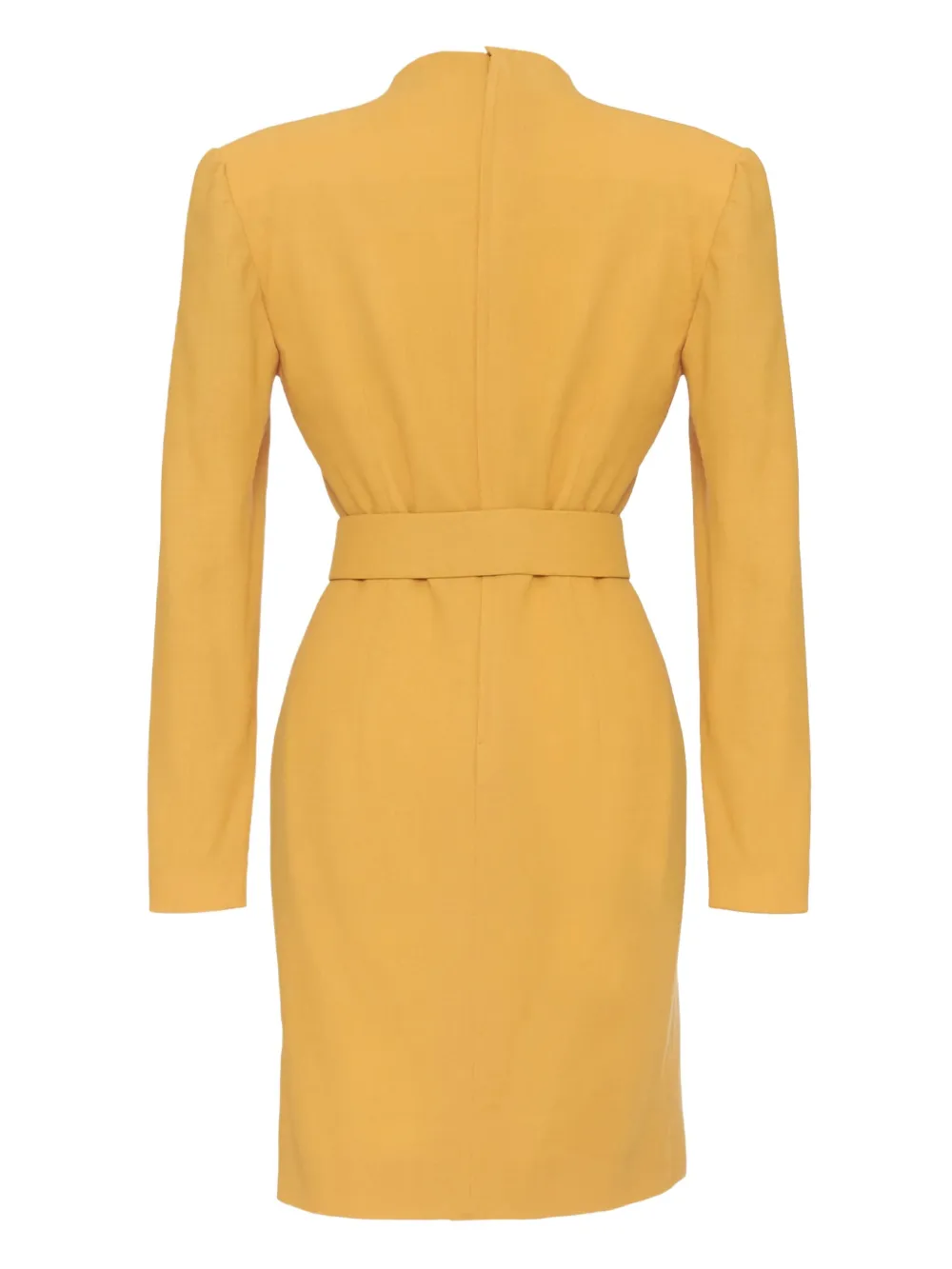 Vintage Wollen midi-jurk - Geel