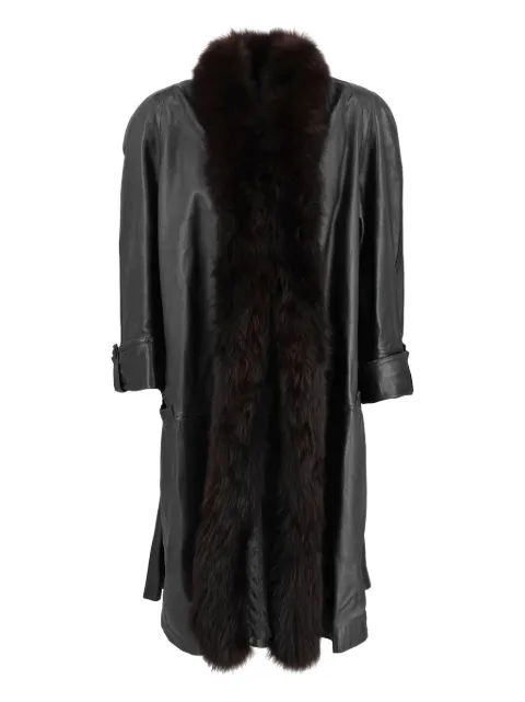 Vintage leather trench coat