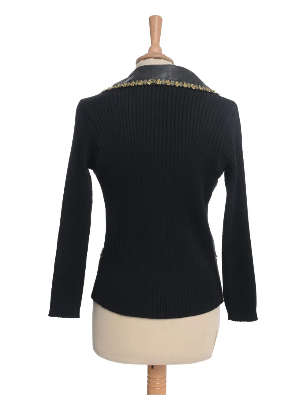 Pre-owned Vintage Leather Blazer In Black