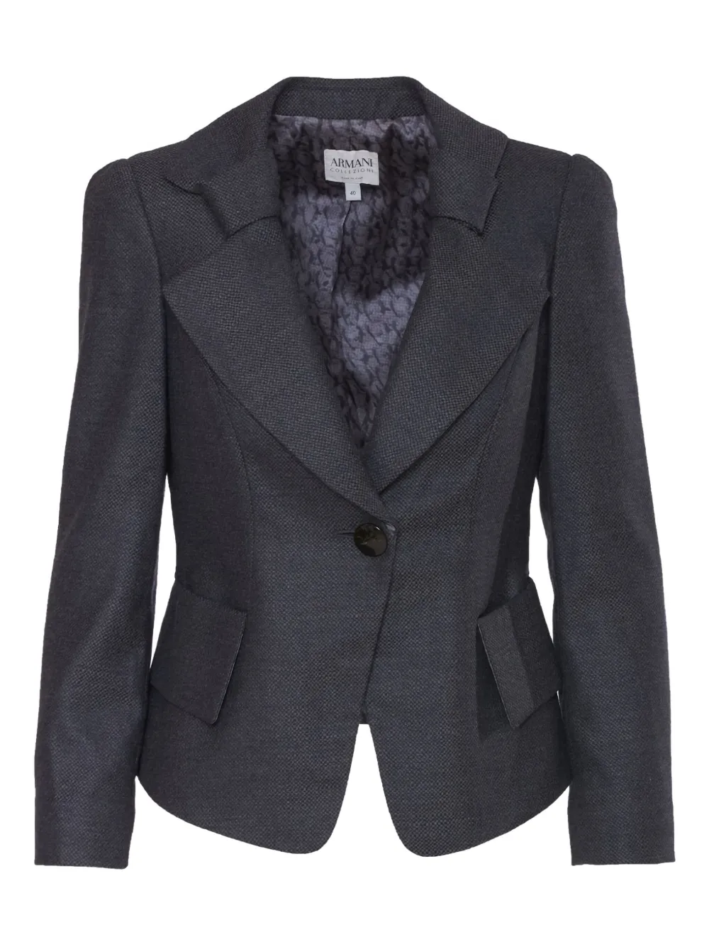 Armani Vintage Pre-owned virgin-wool blazer | Grey | Image 1