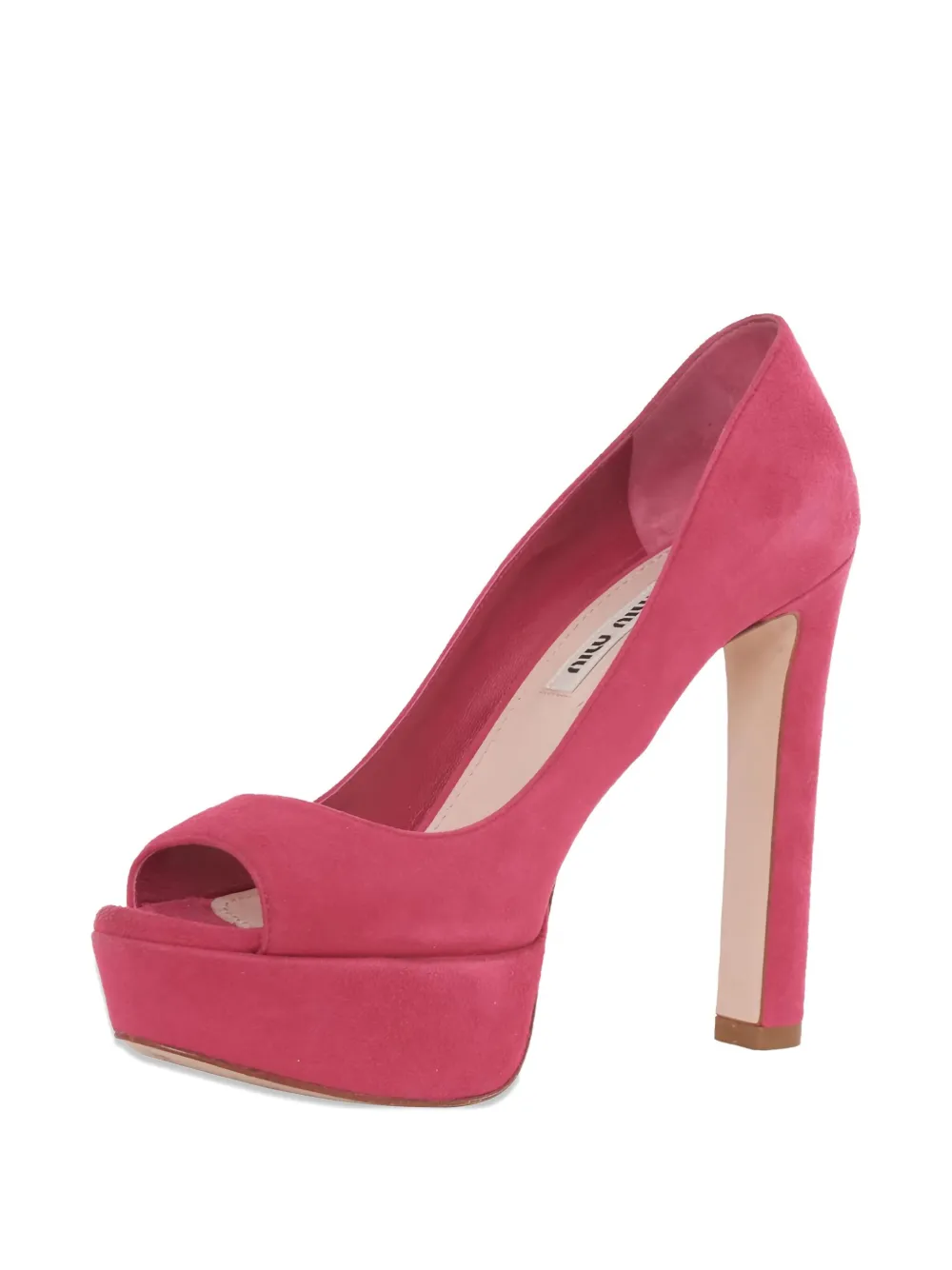 Miu Miu Pre-Owned 120mm suede pumps - Roze