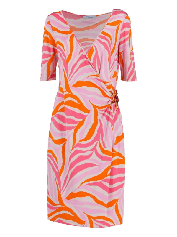 Blumarine Vintage abstract-pattern Midi Dress | Pink | FARFETCH ID Blumarine Vintage abstract-pattern Midi Dress | Pink | FARFETCH ID