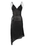 Julien Macdonald satin-finish midi dress - Black