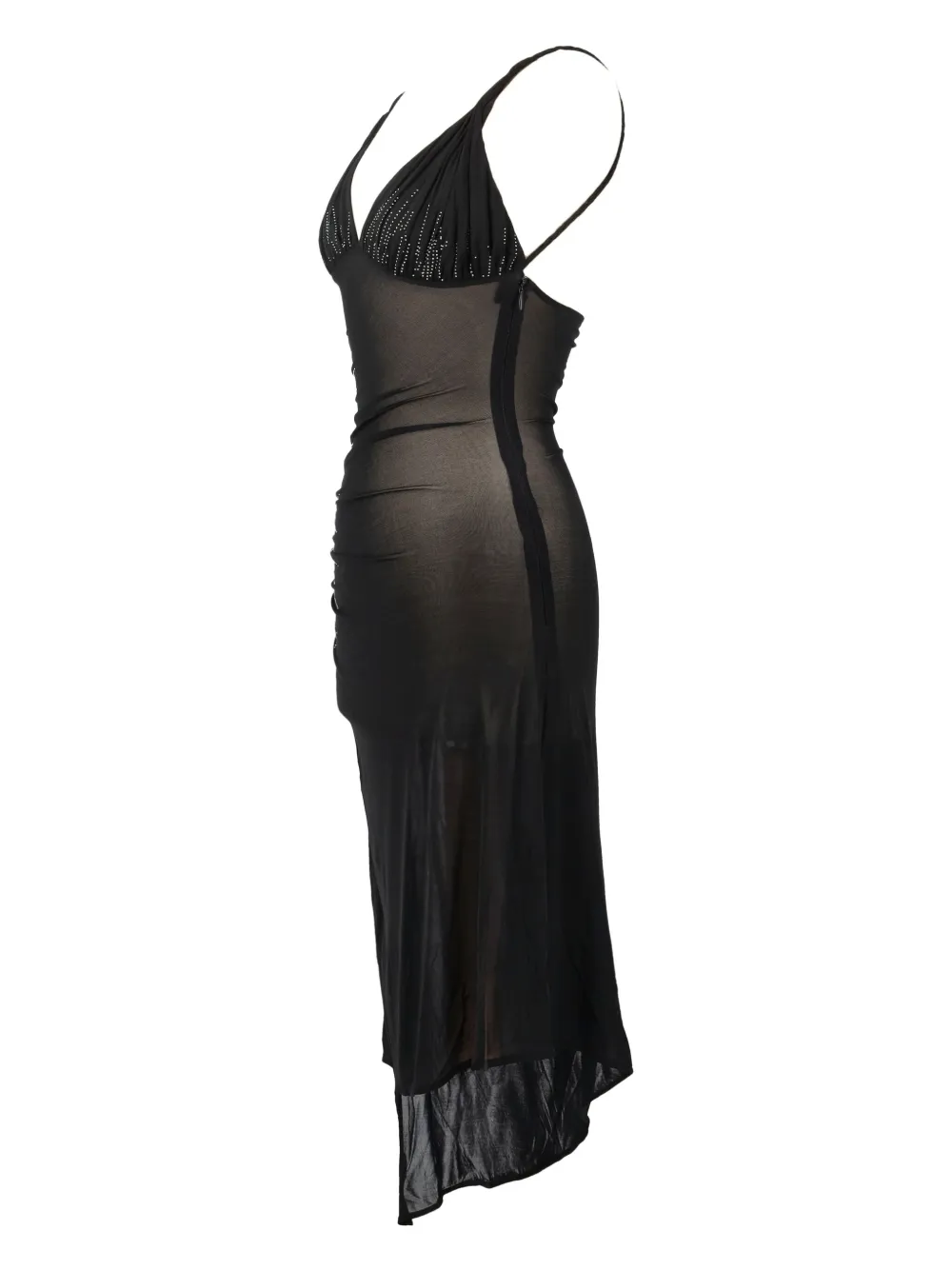 Julien Macdonald satin-finish midi dress - Zwart