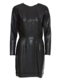 Vintage textured midi dress - Black