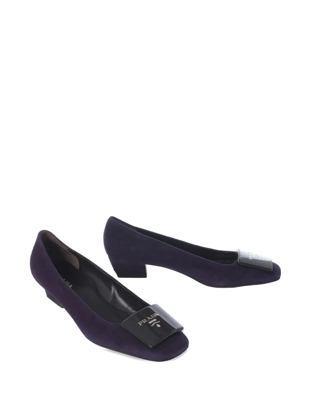 Prada Pre-Owned 2000s suede low-heel pumps - Paars