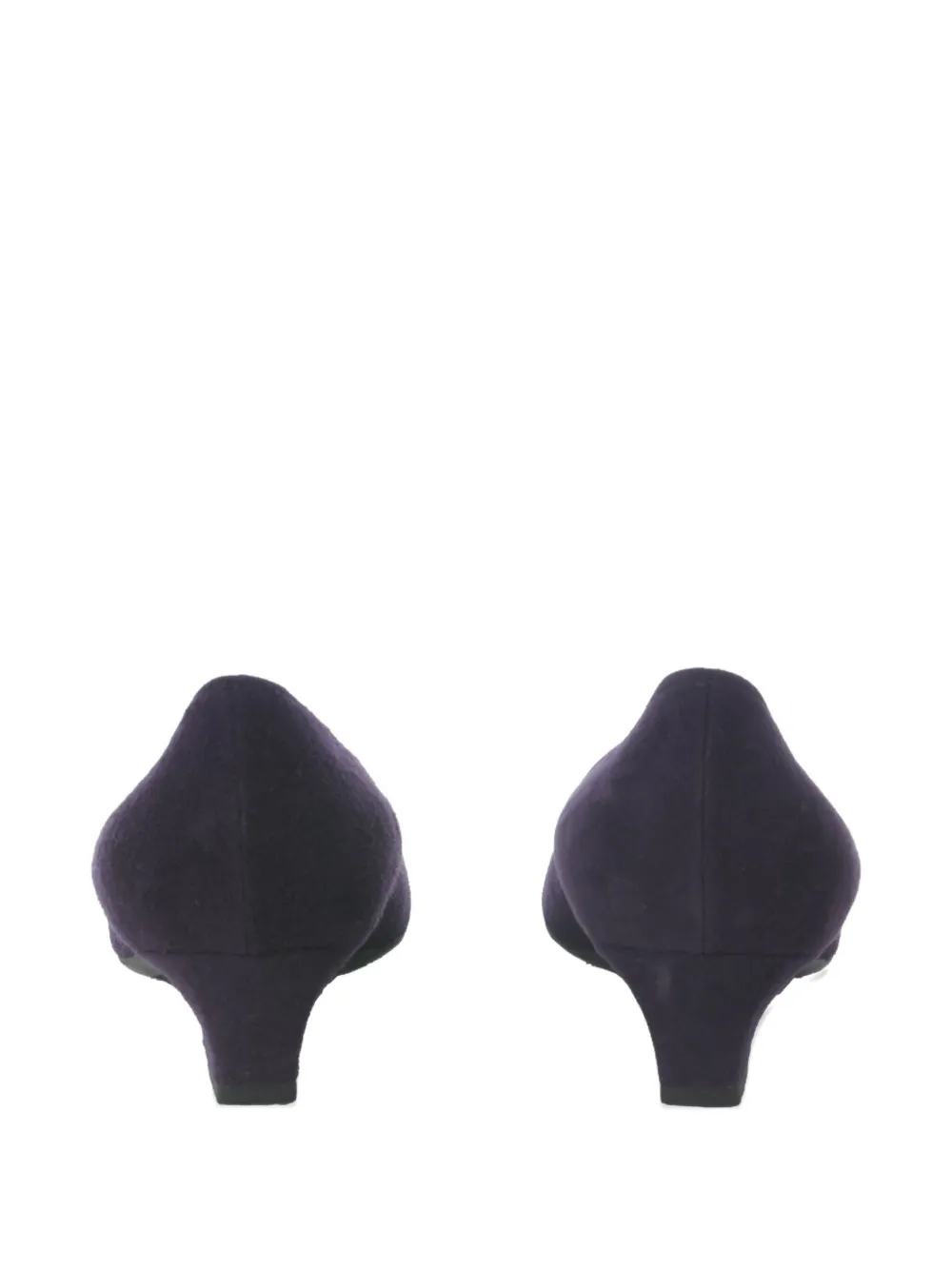 Pre-owned Prada 2000s Suede Low-heel Pumps In Purple