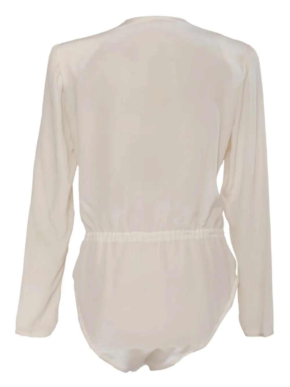Pre-owned Sabbadini Silk Bodysuit In Neutral