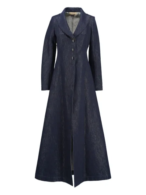 Alaïa Pre-Owned abrigo largo de mezclilla