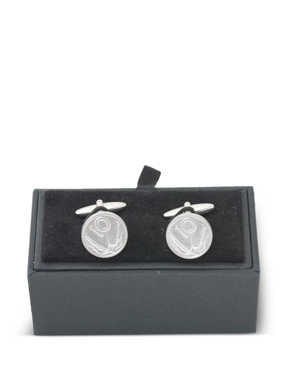 Vintage Pre-Owned coin-shaped cufflinks | Silver | Image 1