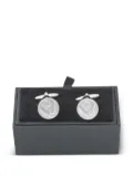 Vintage Pre-Owned coin-shaped cufflinks - Silver