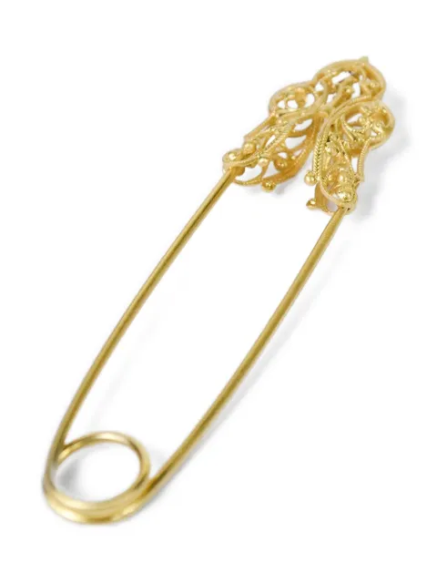Vintage 1970s safety-pin brooch