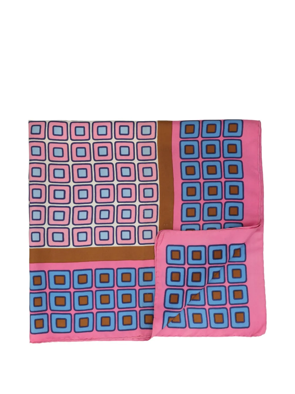 Pre-owned Saint Laurent Geometric-print Scarf