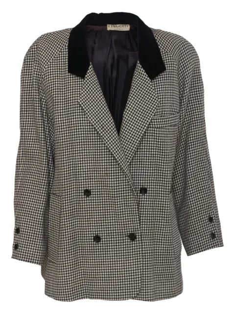 Vintage pre-owned houndstooth wool blazer