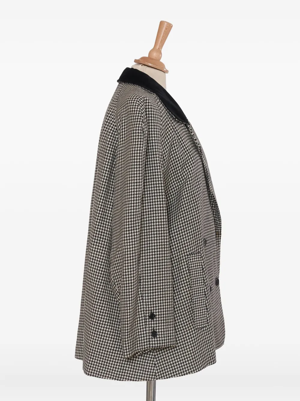 Pre-owned Vintage  Houndstooth Wool Blazer