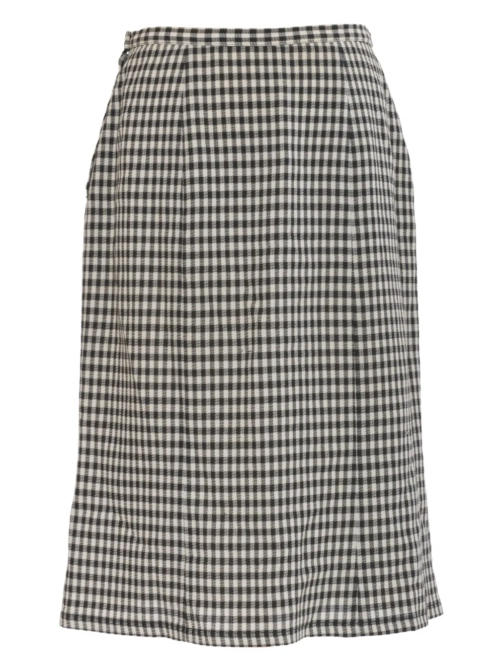 Kenzo Pre-Owned tartan-check midi dress - Nero