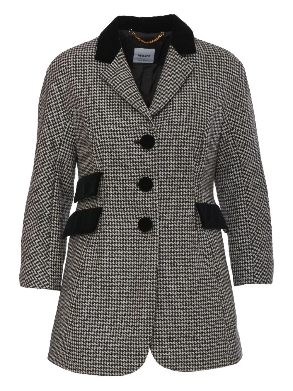 Alberta Ferretti Vintage pre-owned houndstooth jacket | Black | Image 1