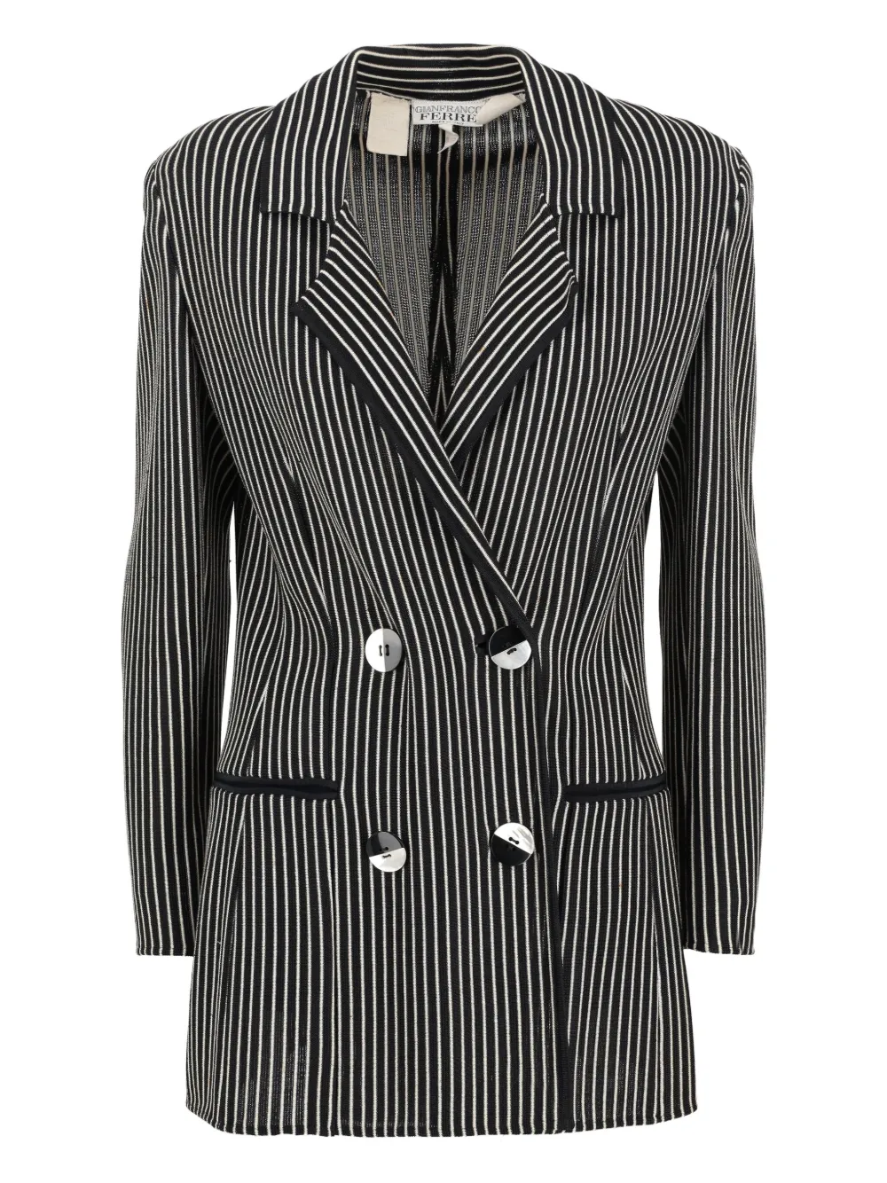 Gianfranco Ferré Pre-Owned striped blazer | Black | Image 1