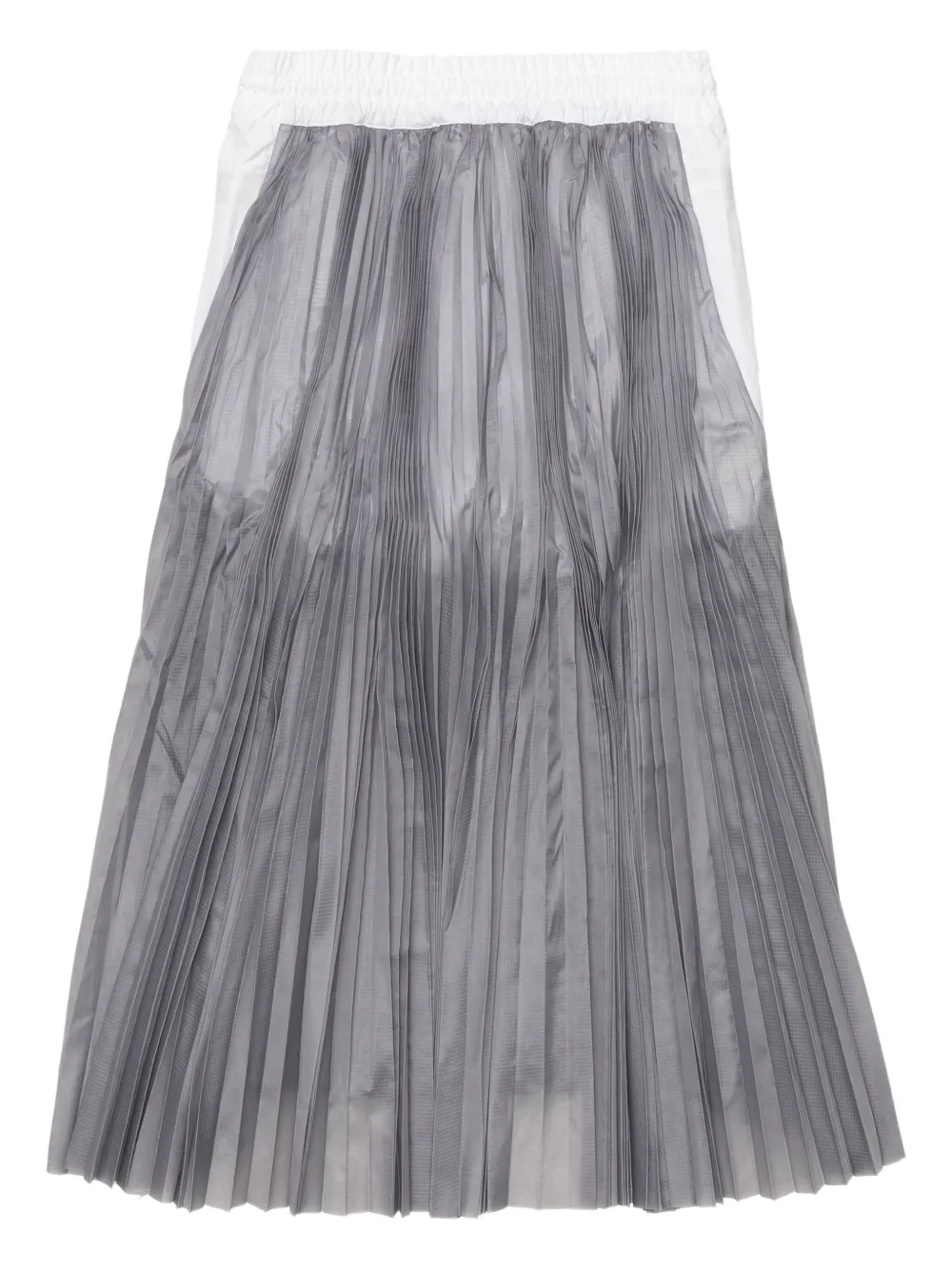 Nike X Sacai Pleated Midi Skirt In Gray