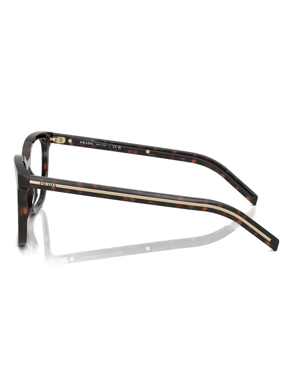 Prada Eyewear Bril met vierkant montuur Bruin