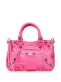 Balenciaga Pre-Owned 2022-2024 Small Lambskin Motocross Neo Cagole satchel - Pink
