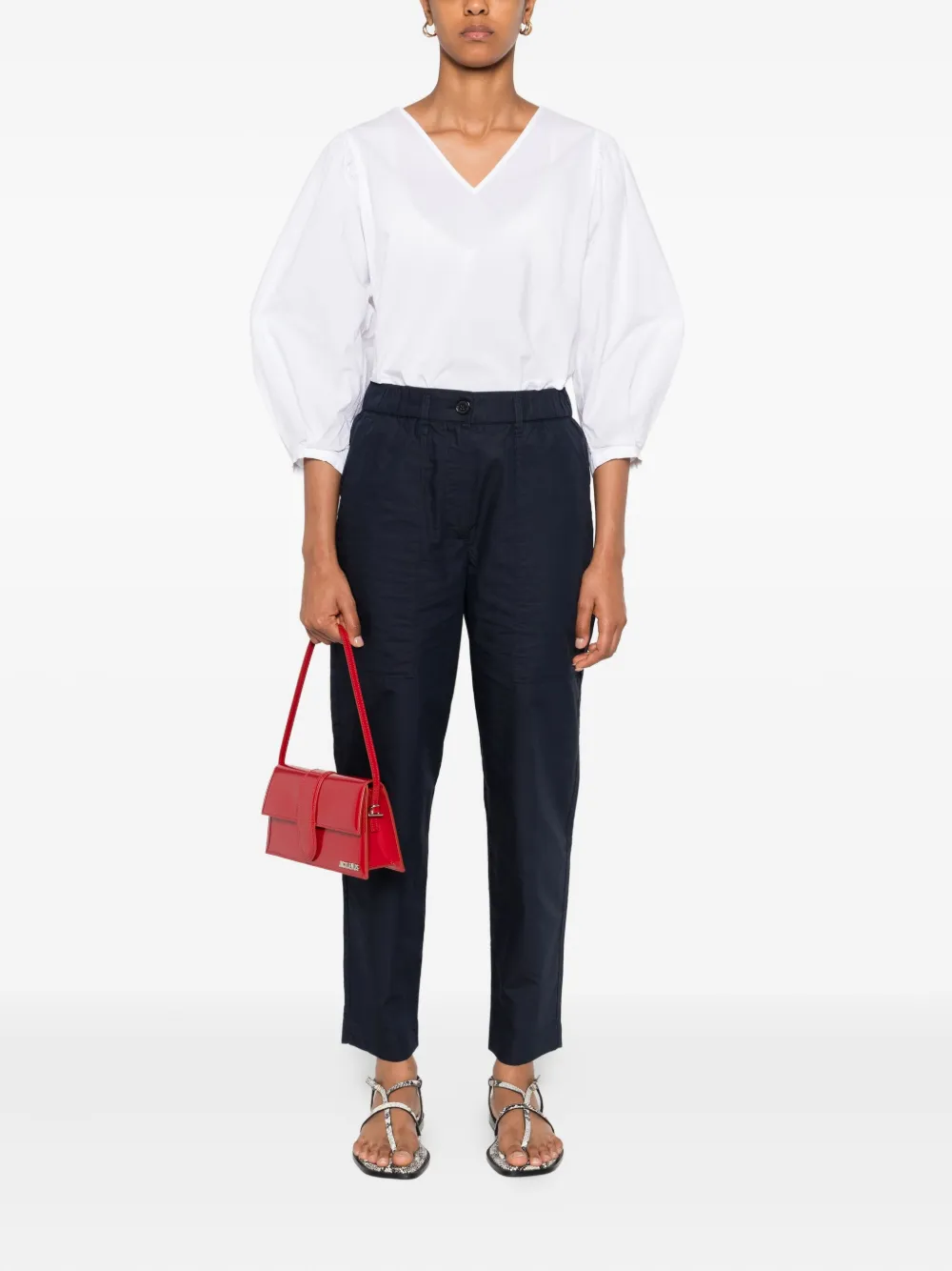 Marc O'Polo Broek met elastische zak - Blauw