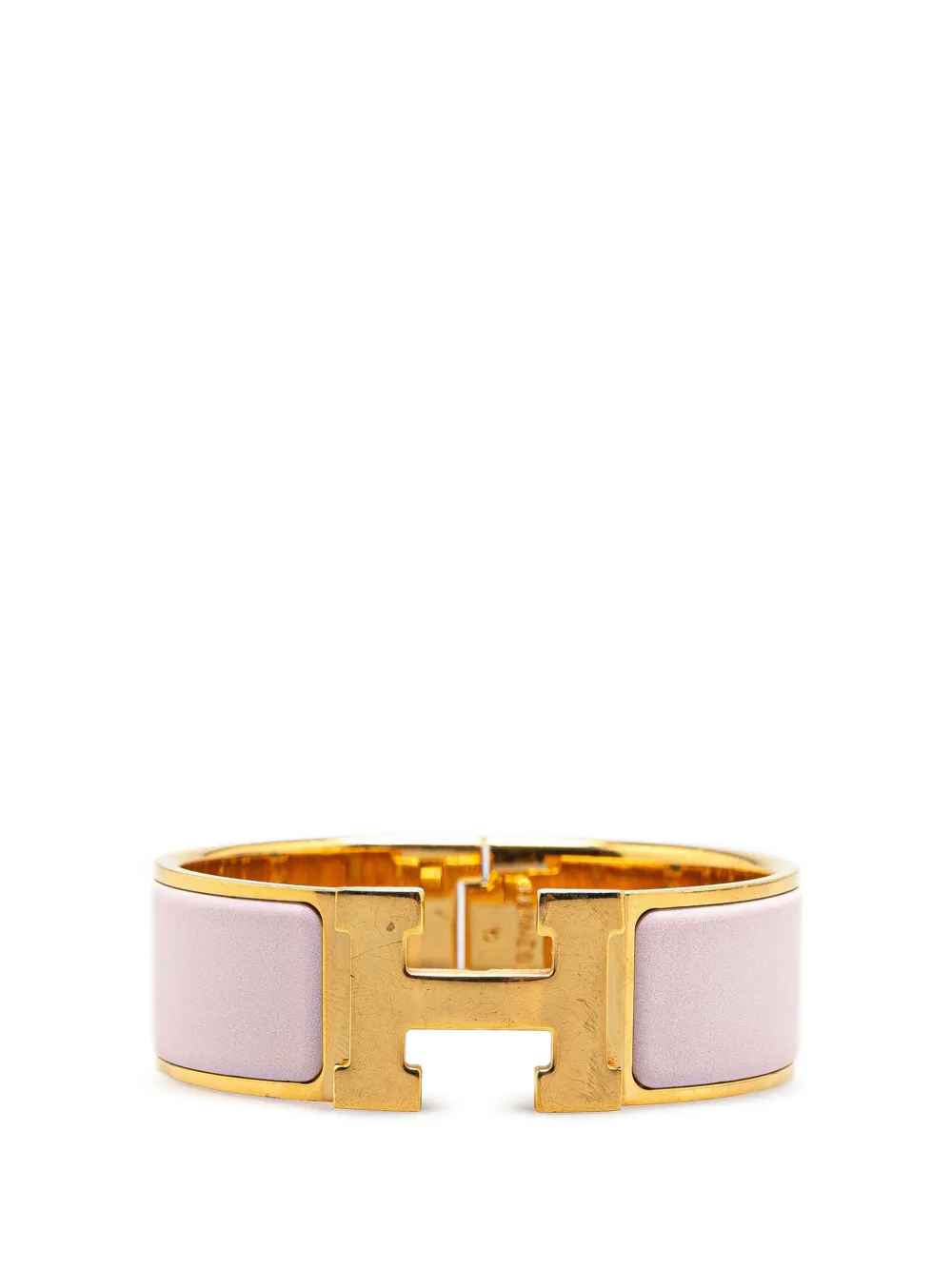 Hermès Pre-Owned 20th Century Wide Enamel Clic Clac H Bracelet PM costume bracelet | Purple | Image 1