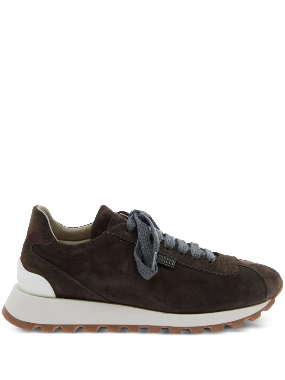 Brunello Cucinelli baskets en daim | marron | Image 1